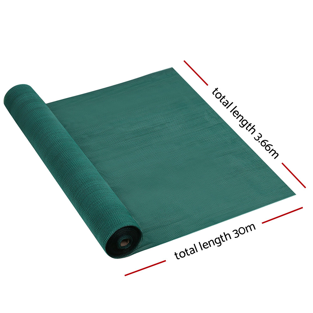 Shade Cloth 3.66x30m Wide Heavy Duty Green - 50%