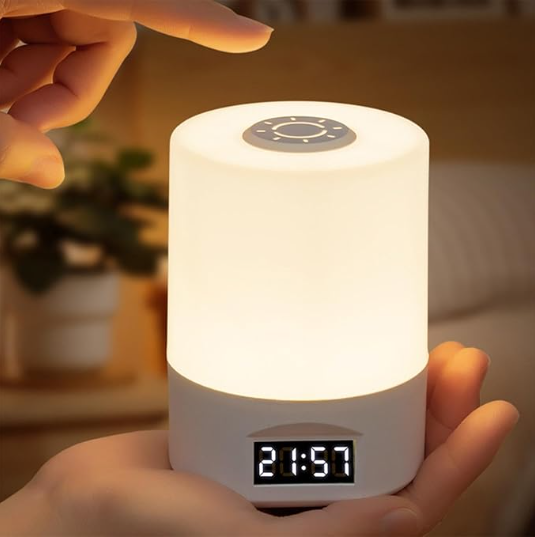 LED Lights, Night Light, Desk Lamp, Rechargeable Lighting, Three Color Change, Eye Protection, Lights for Bedroom, Desk, Bedside Table, Multi Color Temperature for Scenarios (White)