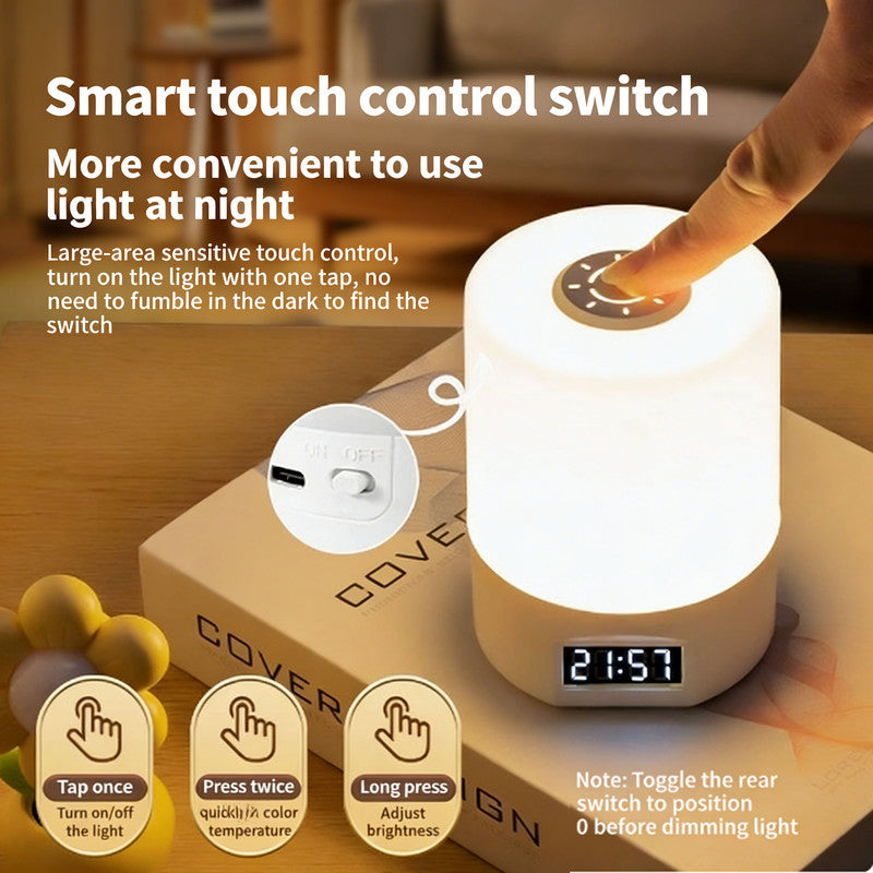 LED Lights, Night Light, Desk Lamp, Rechargeable Lighting, Three Color Change, Eye Protection, Lights for Bedroom, Desk, Bedside Table, Multi Color Temperature for Scenarios (White)