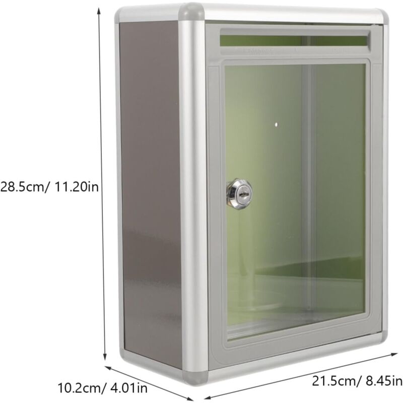 1 pcs Box Plexiglass Donation Box Tips Box Transparent Enclosure Mailboxes Wall Mounted Send Take Ball With Lock