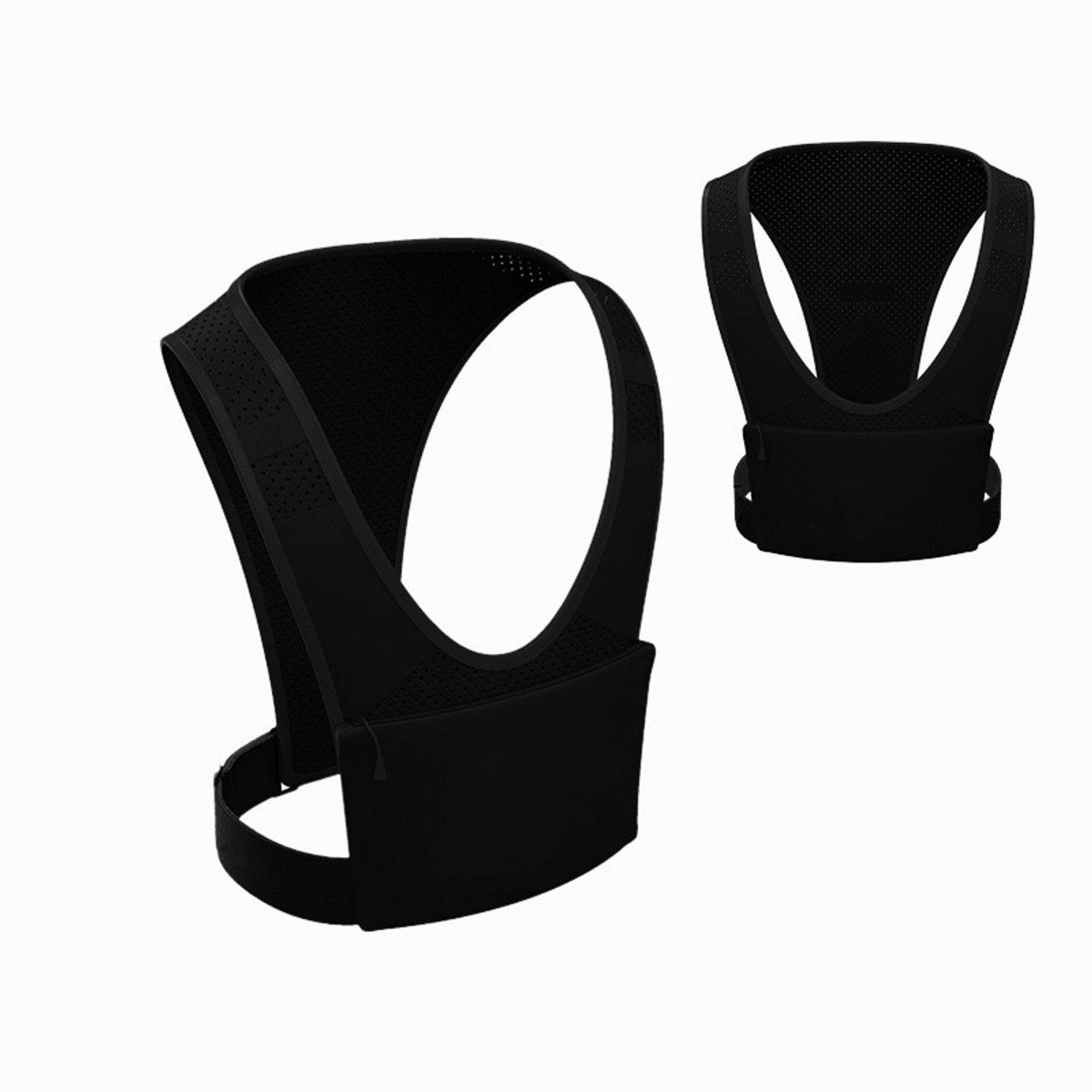 Sport Running Vest - Phone Holder Vest Chest Support - Training and Fitness Equipment - (Black)