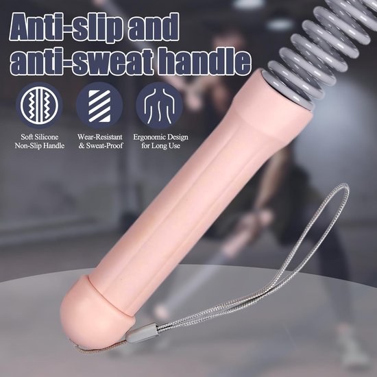 2-Pack Cordless Battle Ropes - Battle Rope - Fitness Rope - Soft Grip - For Home Gym & HIIT - Portable Arm and Core Trainer - Pink