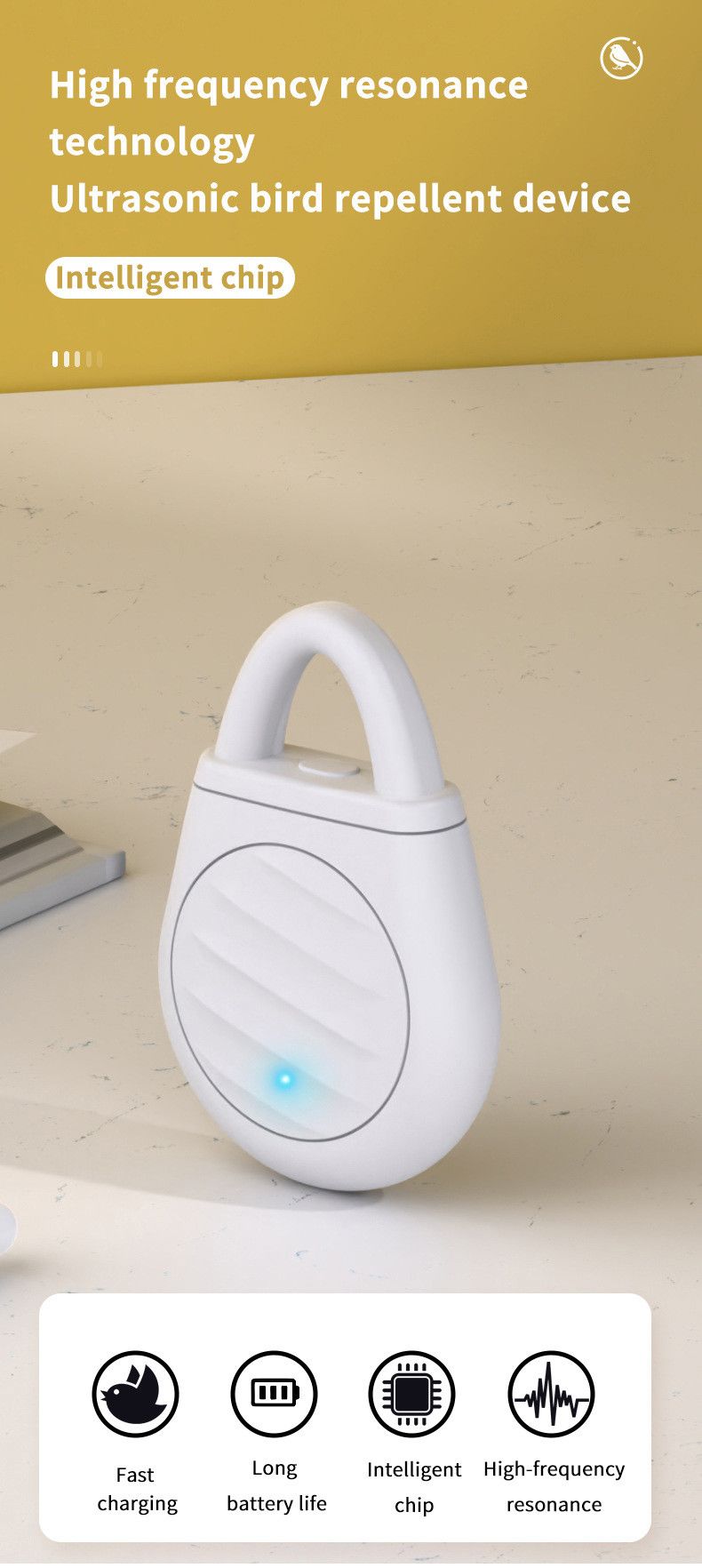 UltrasonicBirdRepeller-White