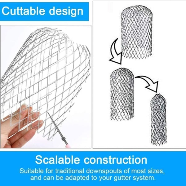 4-pack expandable metal gutter filter screens, leaf strainers, gutter and downspout guards - max