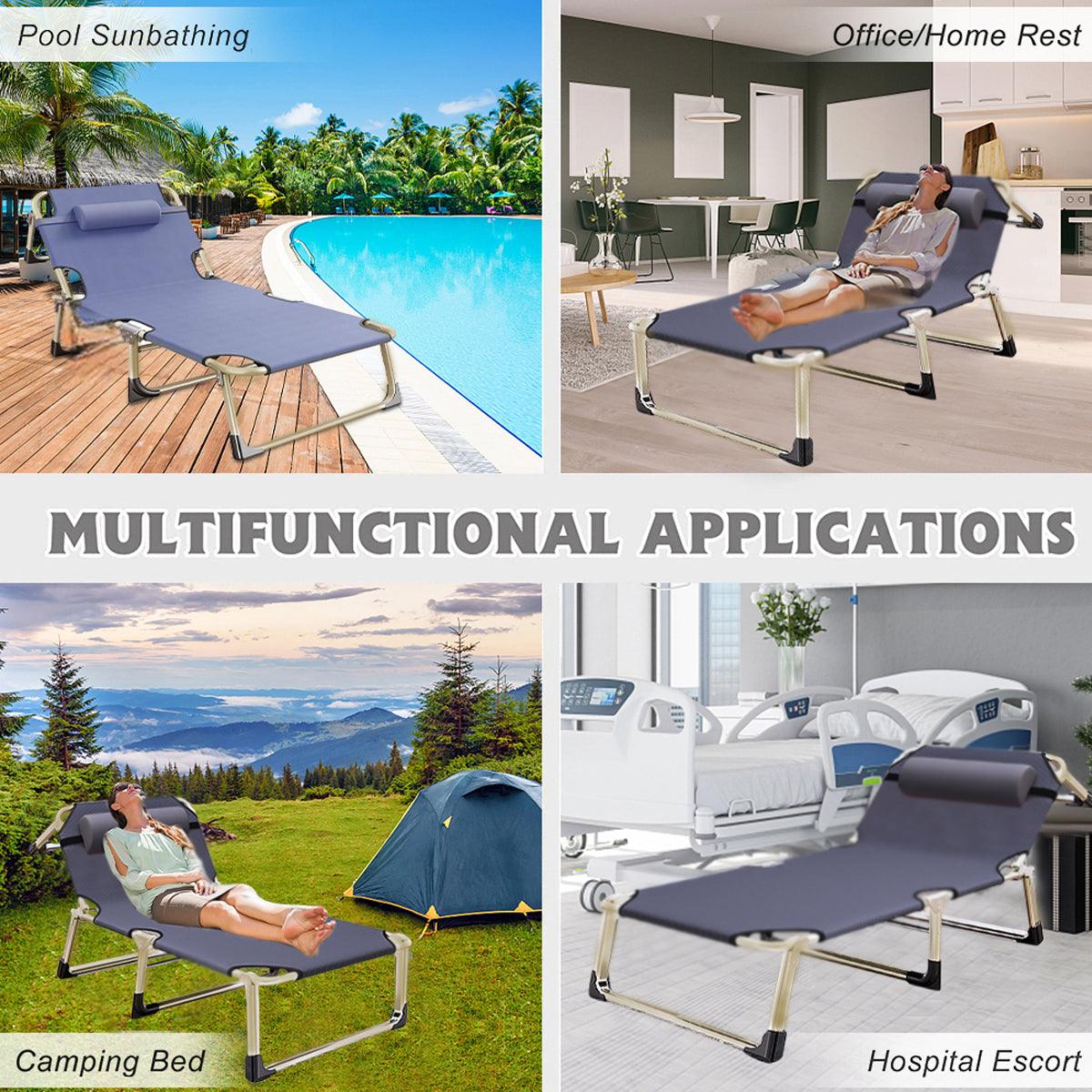 Multifunctional Recliner Folding Bed Lounge Chair for Lunch Break Relaxation