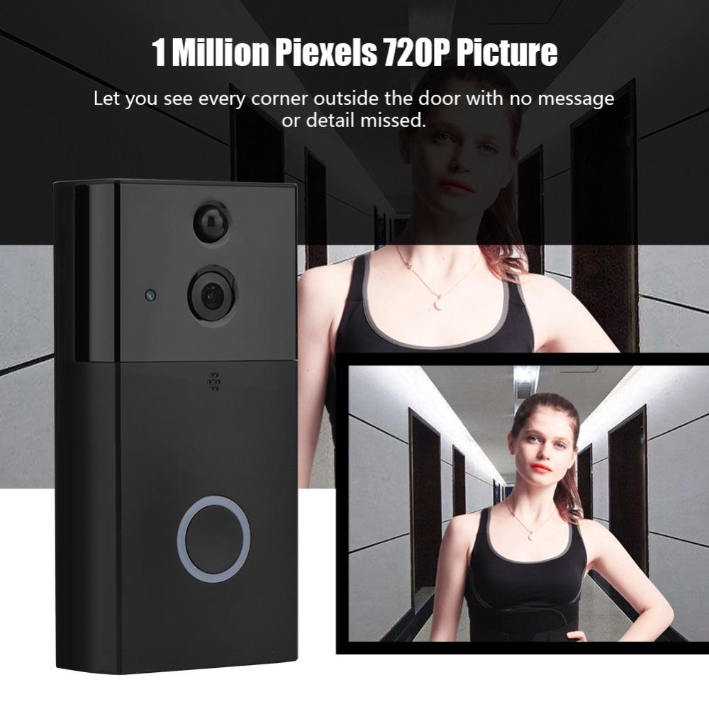 Smart Wifi Video Doorbell With Night Vision & Motion Detection - Silver