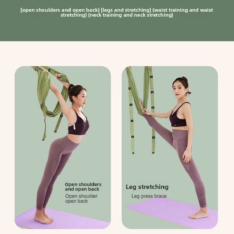 Pink Aerial Yoga Door Hanging Strap for Home Workouts Adjustable Stretch Band for Backbend Inversion and Flexibility Premium Standard Fit for Local Enthusiasts